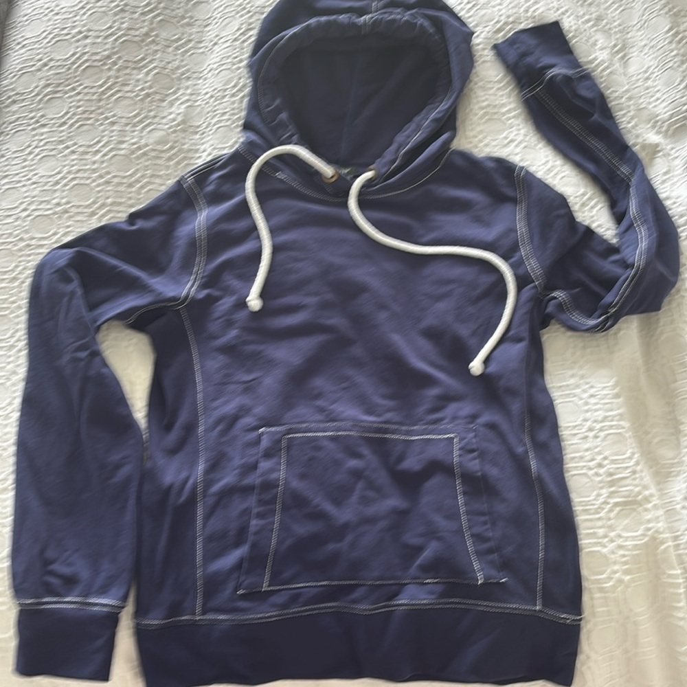 J. Crew Navy Pullover Hoodie M